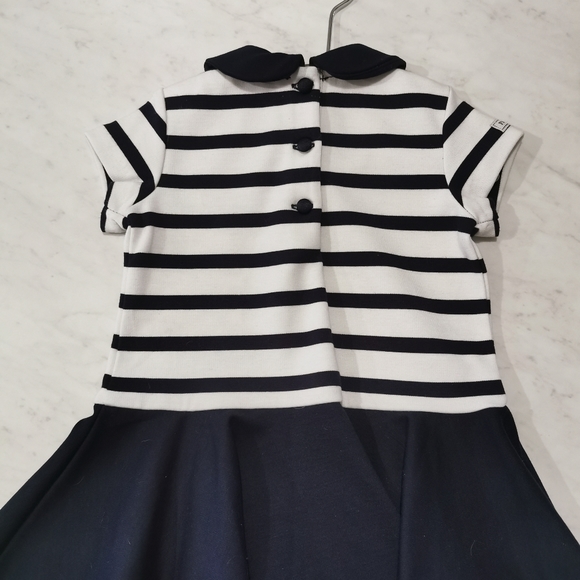 Ralph Lauren dress with diaper cover. Navy stripe. 9 months, new condition - Picture 2 of 3
